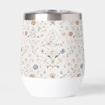 Cottagecore caprichoso beige acuarela flor silvest