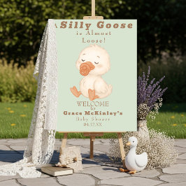 Cottagecore Green A Silly Goose baby shower 