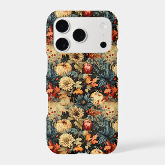 Cottagecore Otoño Floral de Calabaza Oscuro
