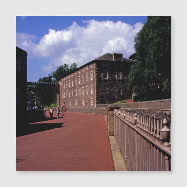 Cotton Mill, Poster de la postal New Lanark (Anverso)