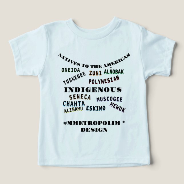 COTTON—NOMBRES DE UNISEX 2-5T *NATIVOS ESTADOUNIDE (Diseño delantero )