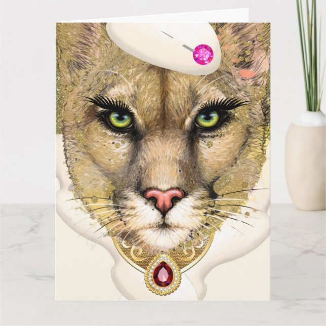 COUGAR - CUMPLEAÑOS - CONSULTE LA tarjeta de felic (Anverso)