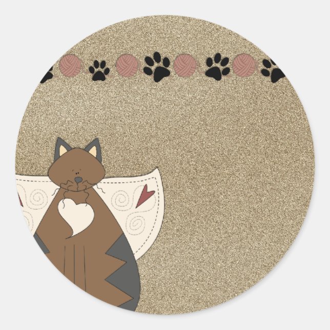 Country Angel Cat : Pegatinas (Anverso)