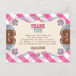 Country Baby Shower, tarjetas de agradecimiento