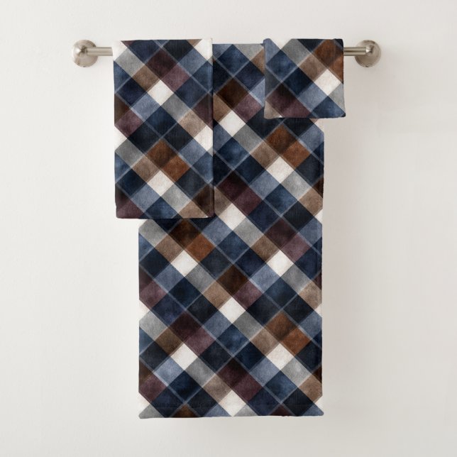 Country Blue Red White Grey Squares   (In situ)