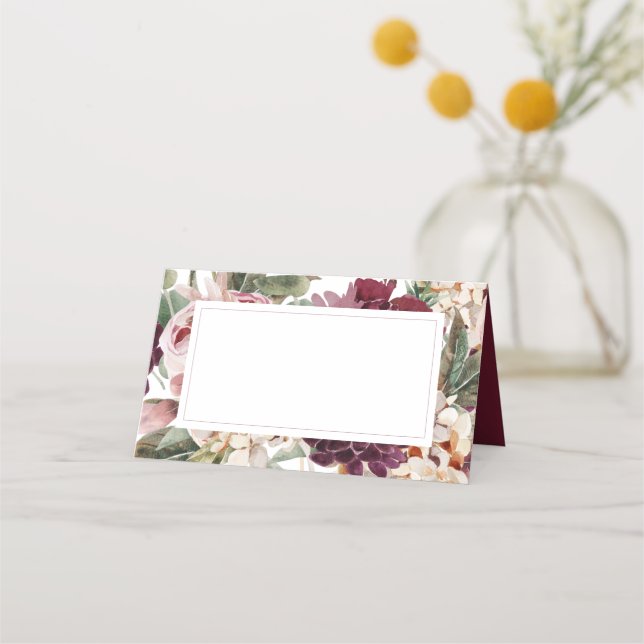 Country Boho Floral Boda tarjetas (Anverso)