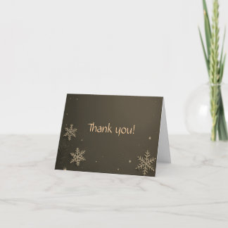 Country Christmas Snowflake Thank you Custom Card
