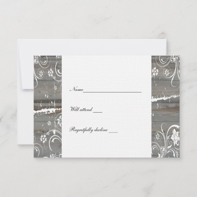 Country Faded Wood rsvp (Anverso)