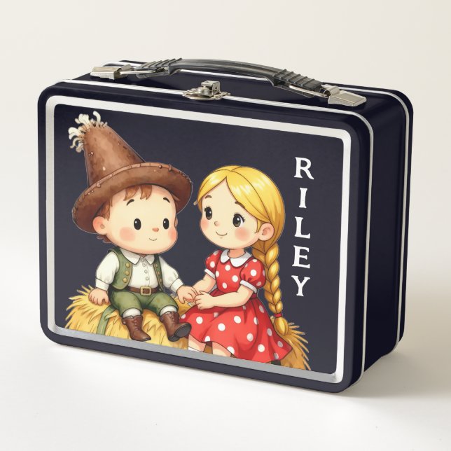 Country Kids on a Hay Bale  (Anverso)