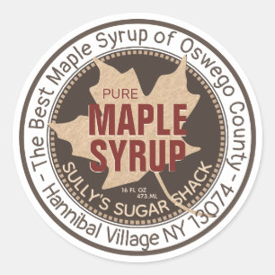 Country Kraft Maple Syrup Pegatina