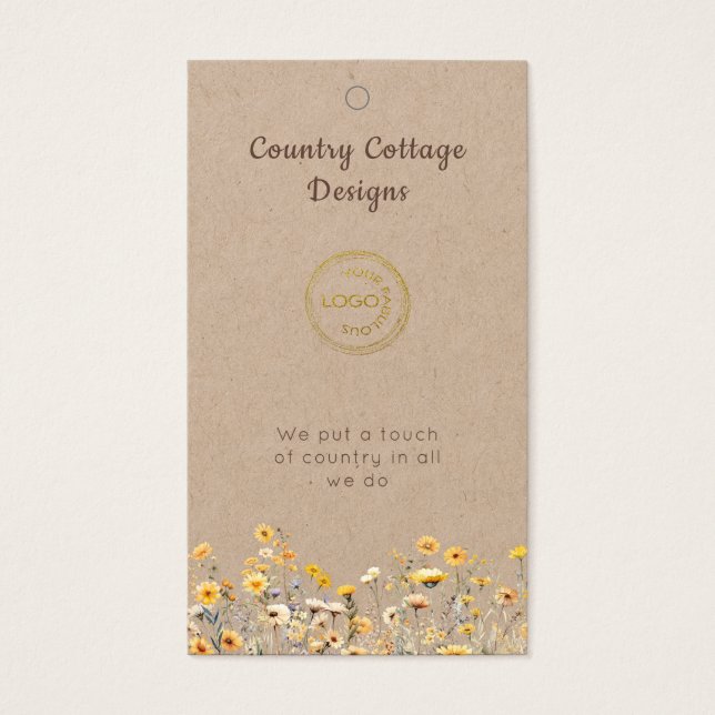 Country Kraft Wildflower Retail Price Etiqueta (Frente)