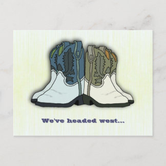 Country Living Cowboy Bota nuevas tarjetas de dire