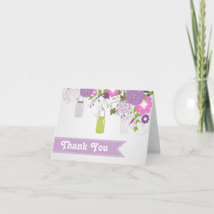 Country Rustic Mason Jar Tarjeta de agradecimiento