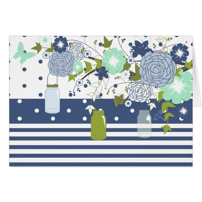 Country Rustic Mason Jar Tarjeta de agradecimiento (Anverso (Horizontal))