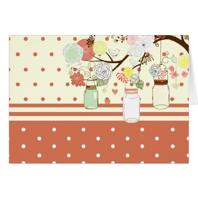 Country Rustic Mason Jar Tarjeta de agradecimiento (Anverso (Horizontal))