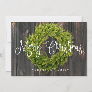 Country Rustic Wood Feliz de Navidad