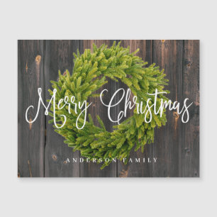 Country Rustic Wood Feliz de Navidad