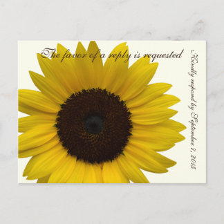 Country Sunflower RSVP, tarjeta de respuesta