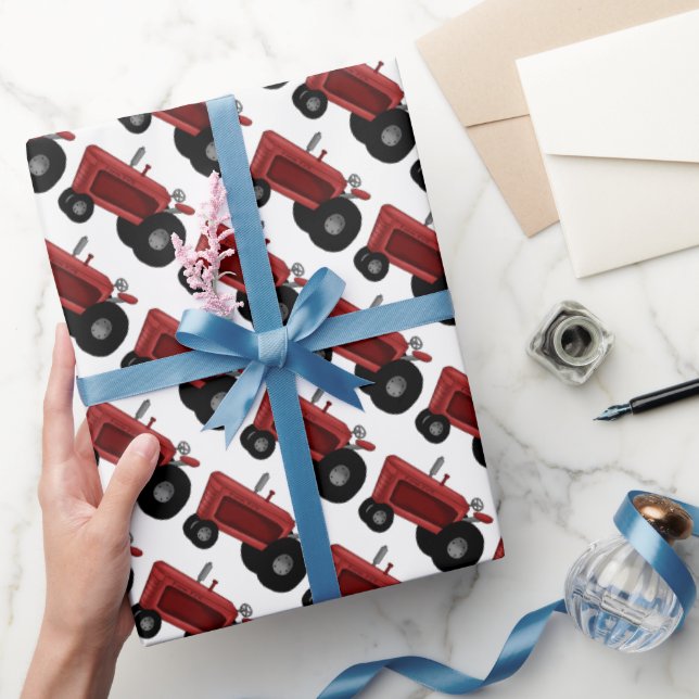 Country Tractores de papel de envoltura divertido (Regalar)