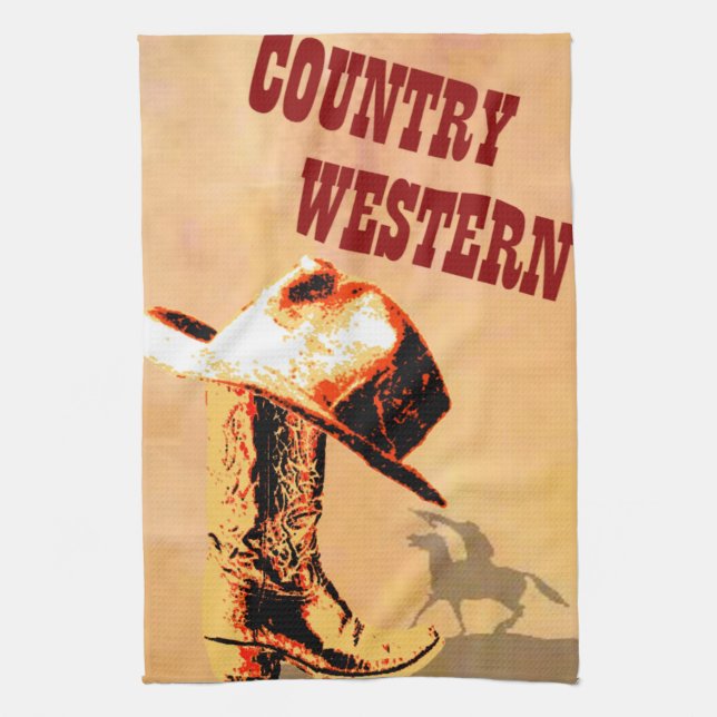 Country Western American MoJo Kitchen Toalla (Vertical)