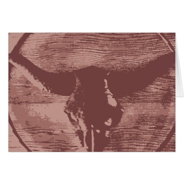 Country Western Longhorns Bull Skull Cowboy Regalo (Anverso (Horizontal))