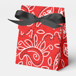 Country Western Red bandana patrón caja fiesta