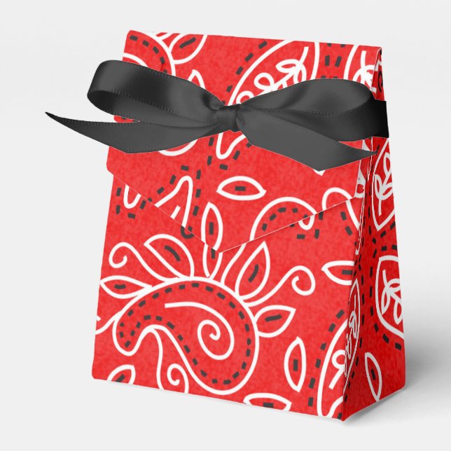 Country Western Red bandana patrón caja fiesta (Front Side)