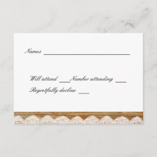 Country Wood Sunflower Lace Rsvp