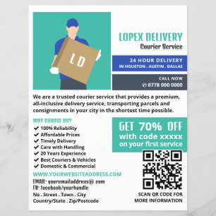 Courier Delivery Man, publicidad de servicio de me