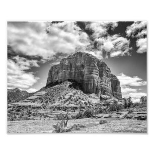 Courthouse Butte - Blanco y negro   Impresión foto