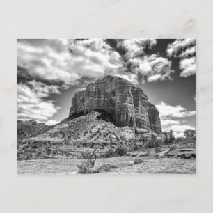 Courthouse Butte - Blanco y negro Tarjeta postal
