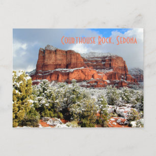 Courthouse Rock, tarjeta Sedona AZ Winter Post