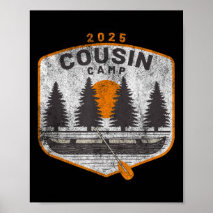Cousin Camp 2025 Arte de Canoa Vintage Verano Fami