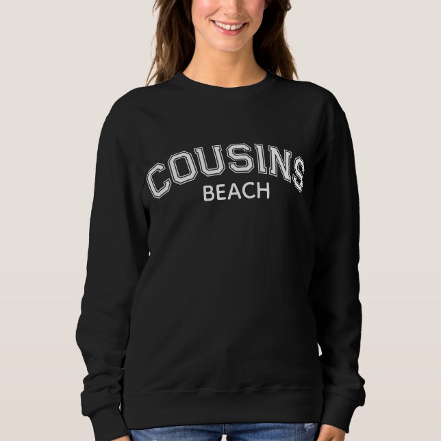 Cousins Beach, Cousins divertido, Sudadera Oversiz (Anverso)