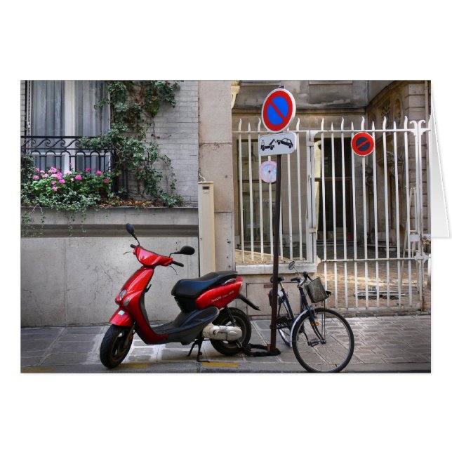 couture vélo rouge - Postales de París9 (Anverso (Horizontal))