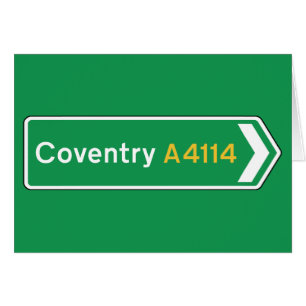 Coventry, señal de tráfico BRITÁNICA