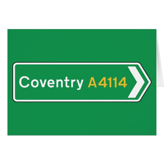 Coventry, señal de tráfico BRITÁNICA (Anverso (Horizontal))