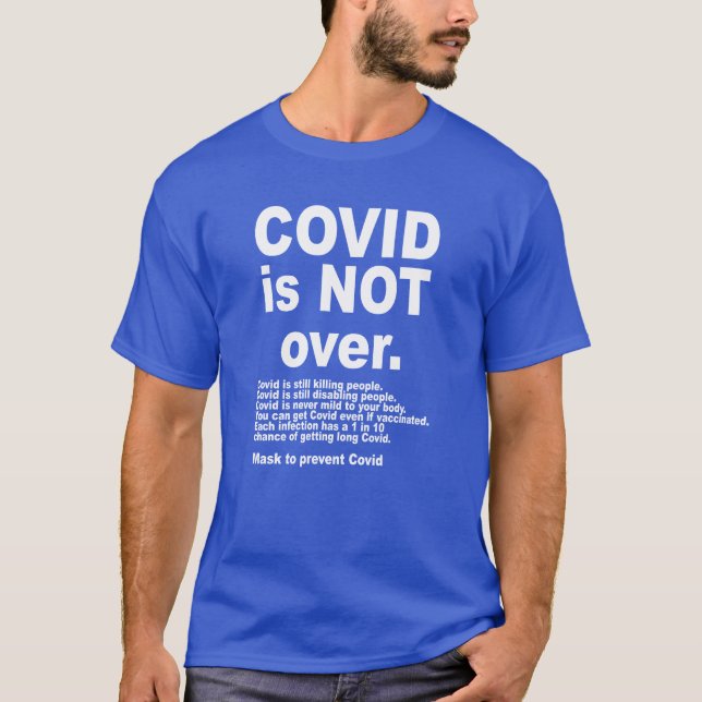 Covid no está en las camisetas oscuras (Anverso)