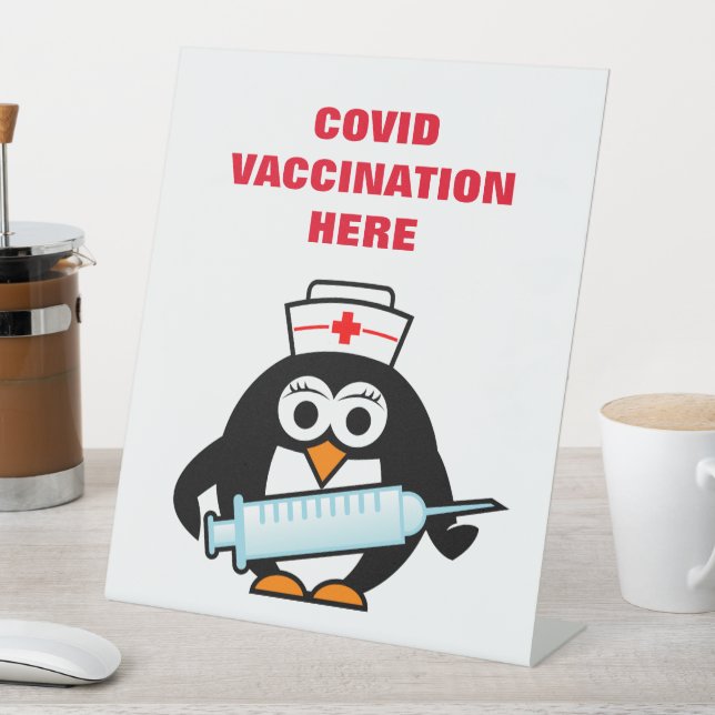 Covitar la señal del mostrador de vacunación con e (In Situ)