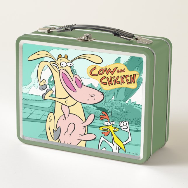 Cow and Chicken Running Graphic (Anverso)