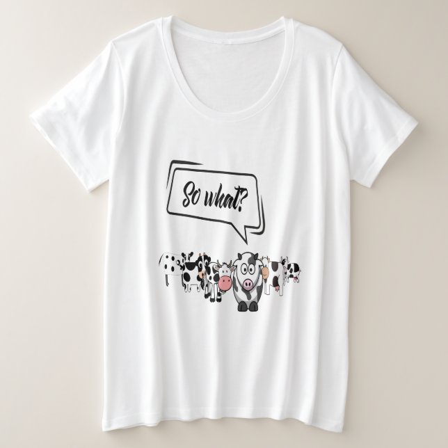 Cow divertida y qué consecuencia del chiste (Anverso del diseño)