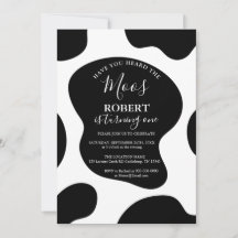 Cow Has Oído Invitación De Cumpleaños De Moos