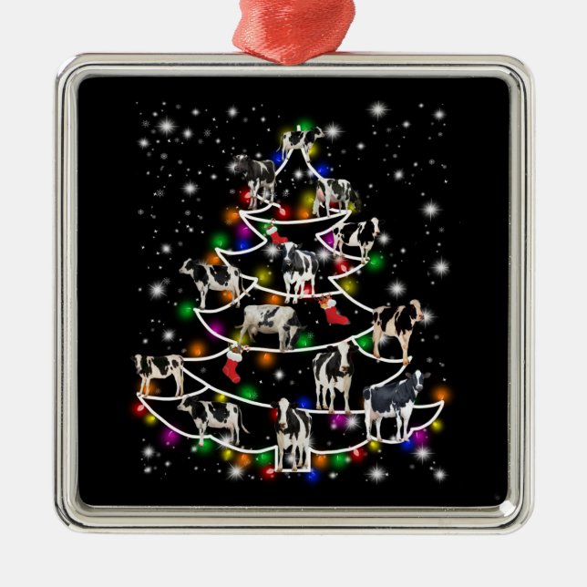 Cow Lover | Ornamentos divertidos de árbol de Navi (Frente)