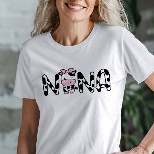 Cow Nana Abuela camiseta para Fiesta con tema de v