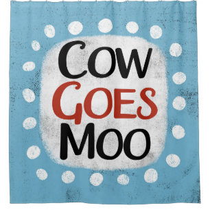 Cow se va la cortina de ducha Moo