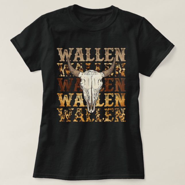 Cow Skull Wallen Tshirt, Camisa de mujer, Wallen  (Diseño del anverso)