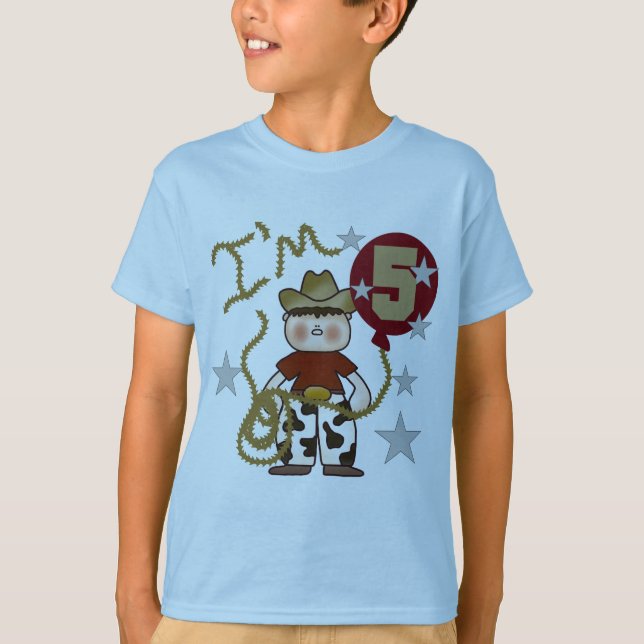 Cowboy 5.ª camisetas y regalos de cumpleaños (Anverso)