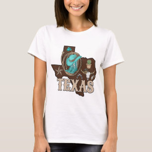 Cowboy Boot del Orgullo de Texas en la camiseta de