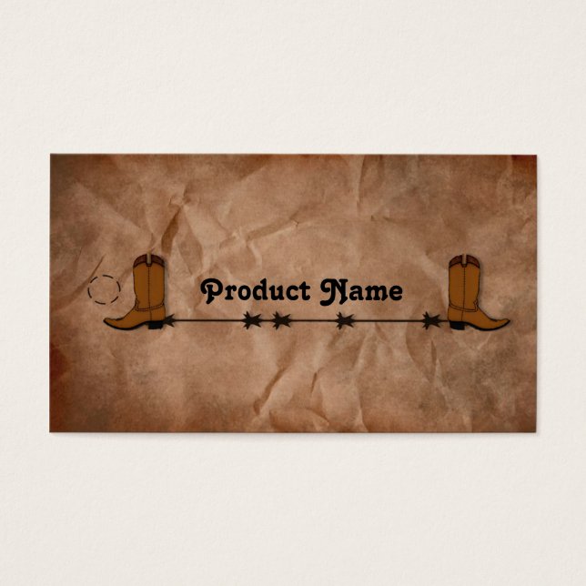 Cowboy Boots Hang Tag (Frente)