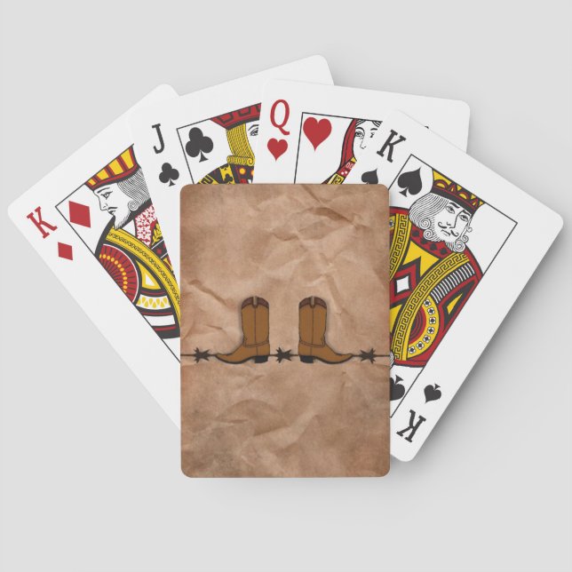 Cowboy Boots Jugando Cartas (Reverso)